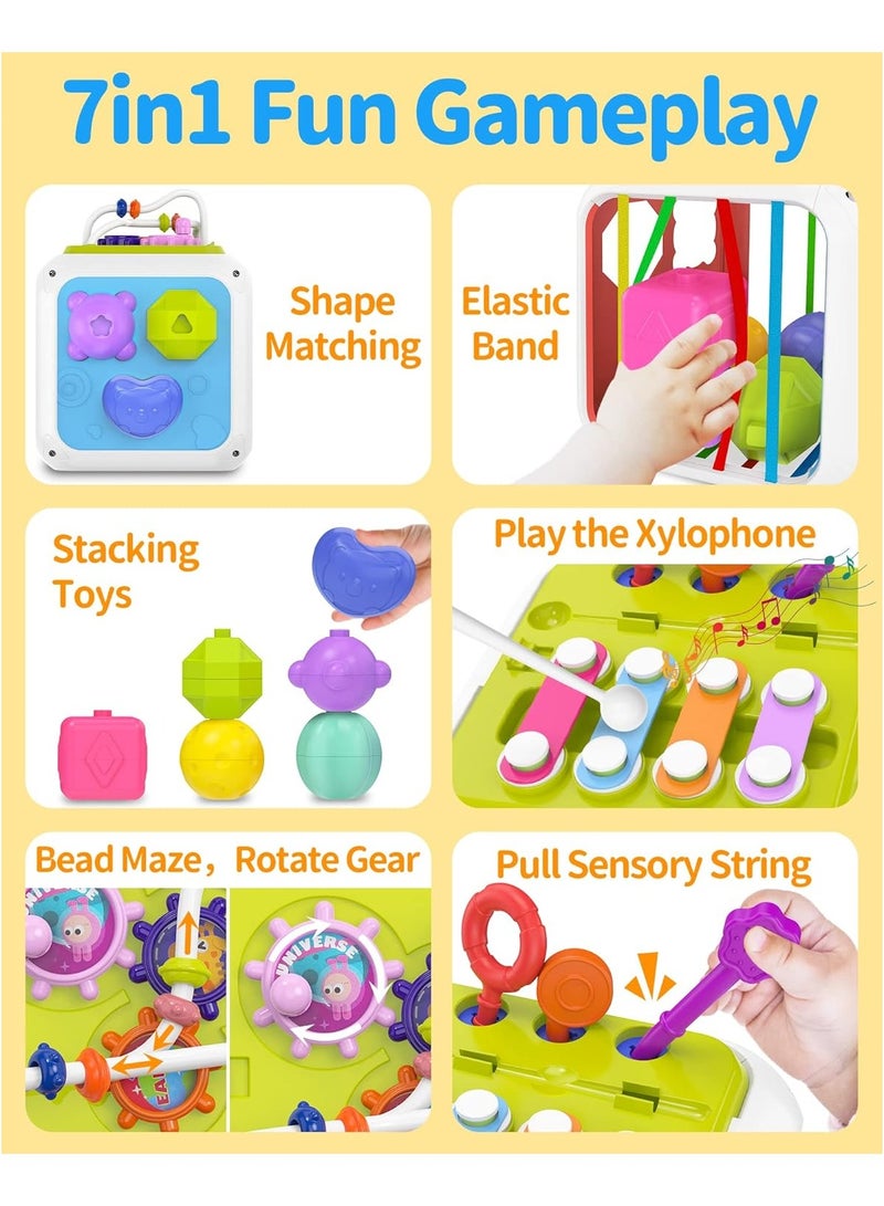 NNEWVANTE Montessori Toys for 1 Year Old Girls Boys, Baby Sorter Learning Sensory Activity Cube, 1 Year Old Girl Boy Birthday Gifts, Baby Toys 18+ Months - Image 3