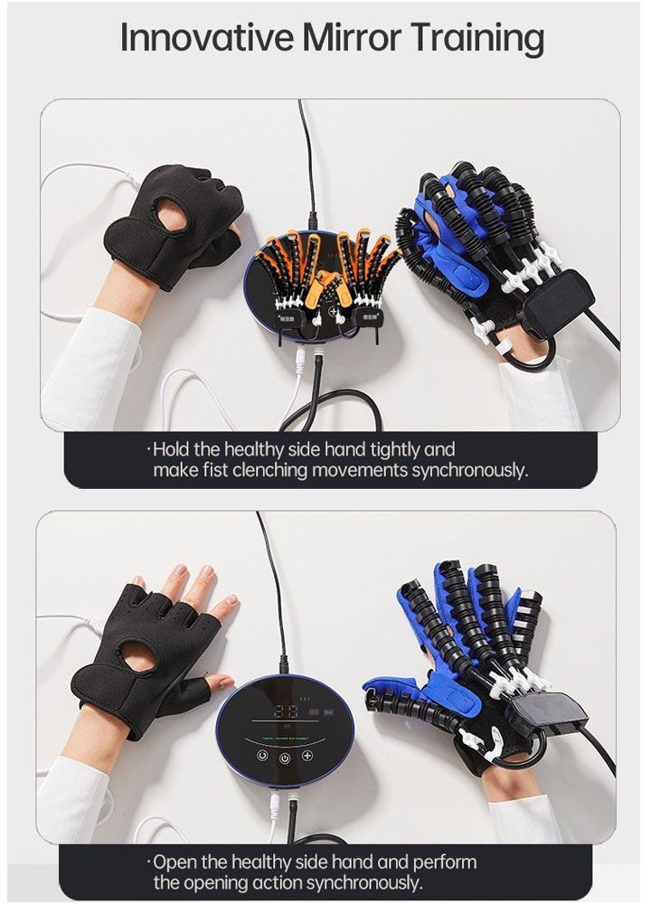 xozgdovg Robot Gloves Hand Stroke Recovery Equipment Hand Dysfunction Patient Training Device Stroke Hemiplegia Finger Orthosis for Long Term Relief Finger Cramps  - Image 3