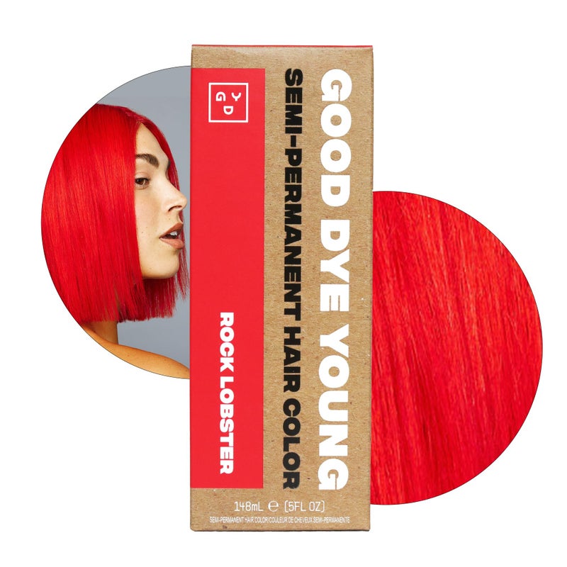 Good Dye Young Semi-Permanent Hair Color, Vegan and Cruelty-Free Orange Hair Dye, Last up to 24 Washes, Non-Damaging Conditioning Hair Color (5FL OZ, Rock Lobster) - Image 1
