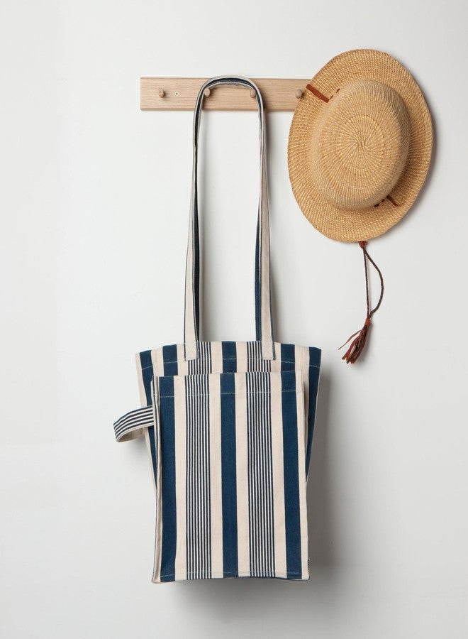 Now Designs Navy Stripe Shopping Tote - Image 2