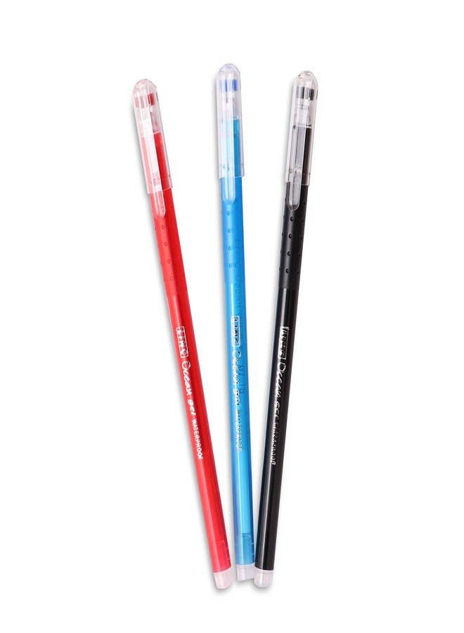 Linc Ocean Classic 0.55mm Gel Pen Combo | Red | Blue & Black Ink | Pack of 30 - Image 2