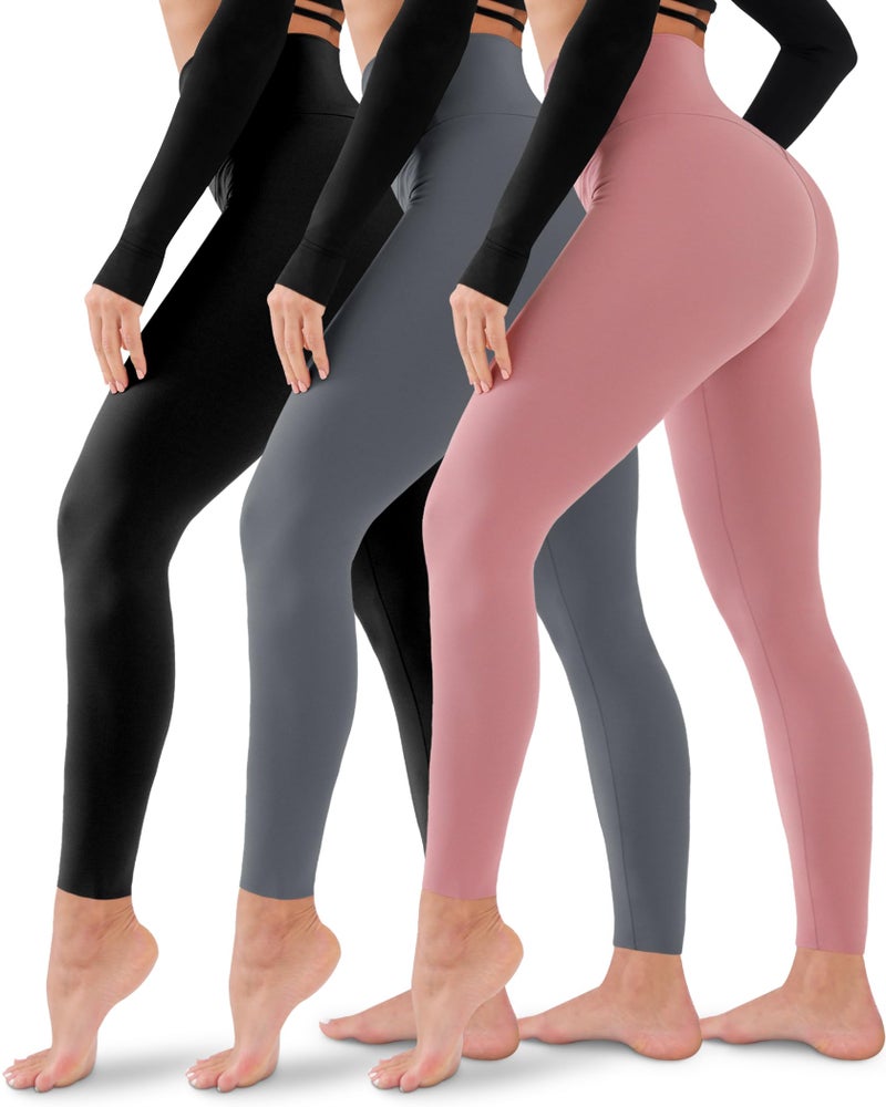 Laite Hebe 3 Pack Leggings for Women-No See-Through High Waisted Tummy Control Yoga Pants Workout Running Legging Small-Medium - Image 1