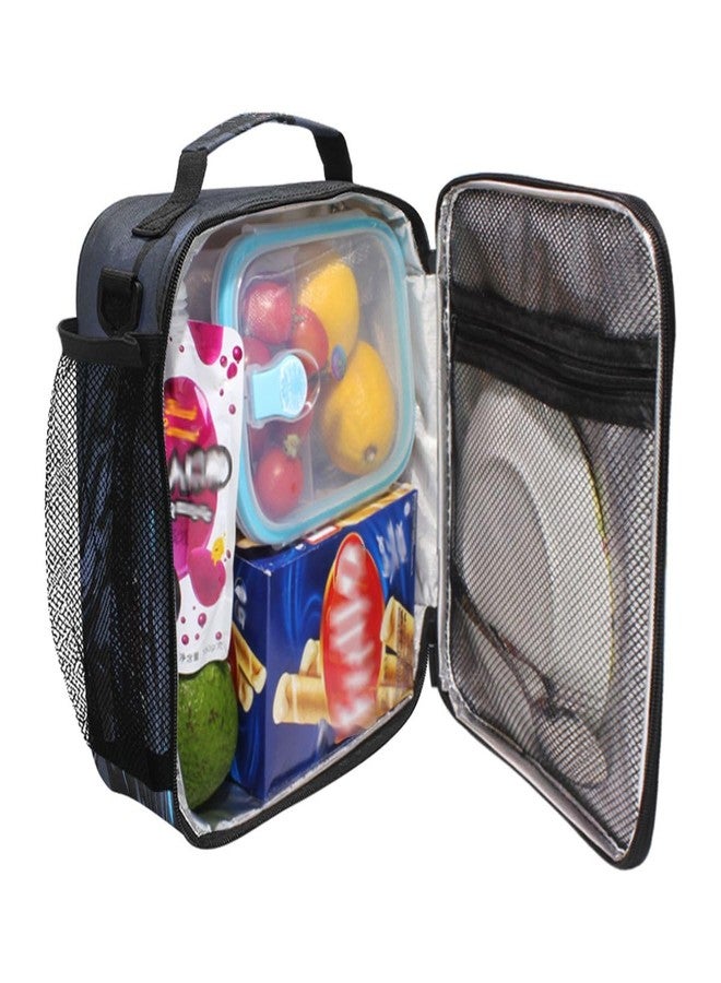 ZOEO Lunch Box, Angry Black Panther Prep Kids Cooler Insulated Lunch Bag Tote Freezable Shoulder Strap Waterproof Picnic Meal for School Office - Image 4