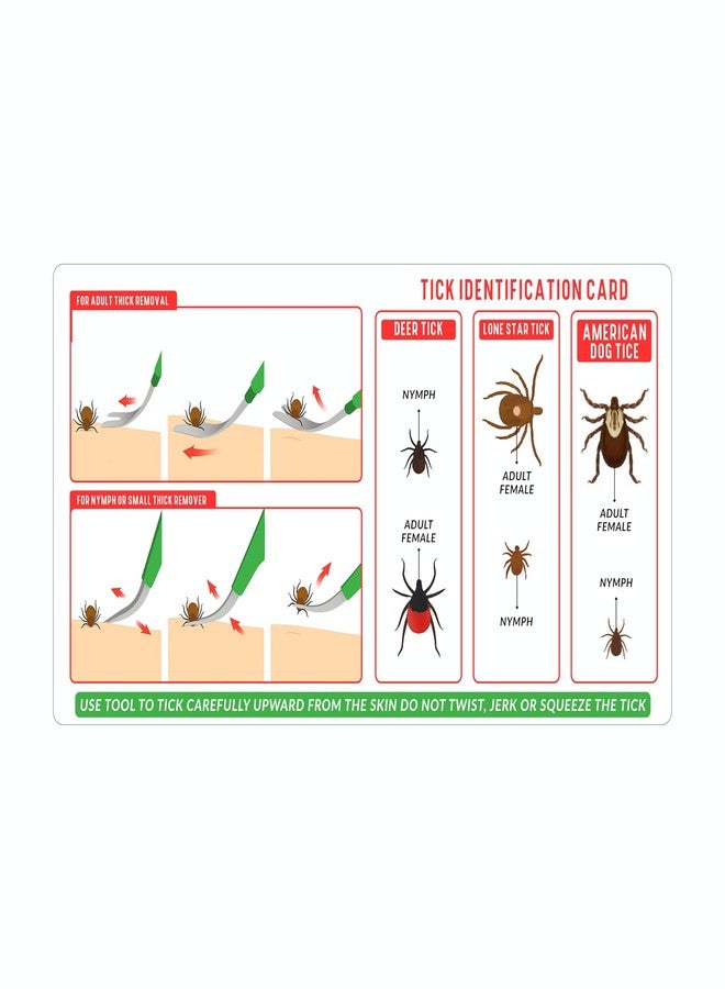 SIVOTE Premium Tick Remover Kit - Stainless Steel Tick Removal Tool & Tweezers with Leather Case and Pocket Tick Identification Card - Safe for Humans and Pets - Image 2