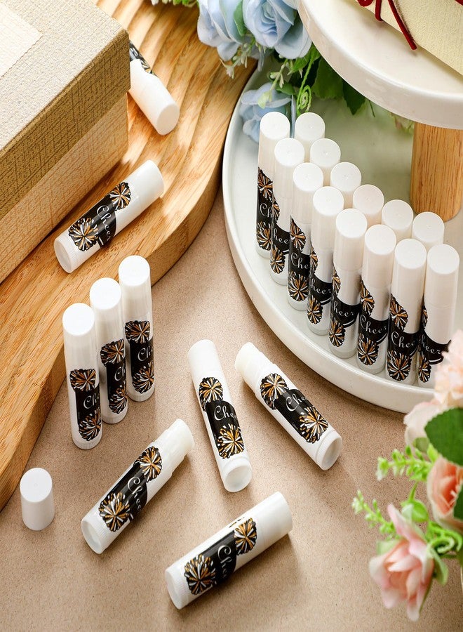 Suttmin 24 Pcs Cheer Lip Balm Cheer Teams Camp Gifts Pom Pom Leaders Party Favors Gear Lip Balm Mom Gift for Competitive Party Guest Supplies(Black) - Image 5