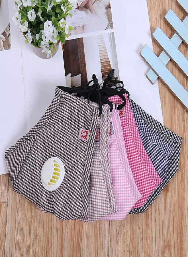 VRITRAZ Print Reusable Washable PM 2.5 Anti Pollution Activated Carbon Dust Face Mask with Breathing Valve Blue White - Image 5