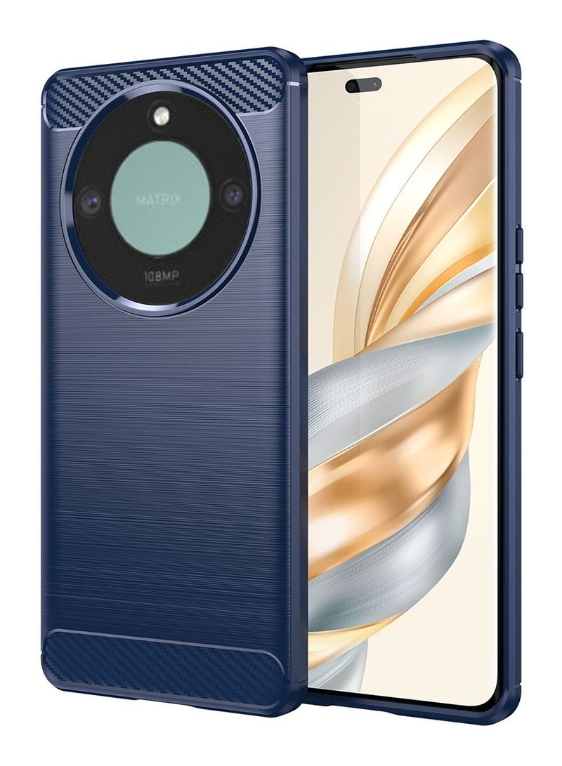 SanHu for Honor X9c Smart 5G Case Cover, High Quality Slim and Lightweight Brushed Comfortable TPU Soft Feel Cell Phone Protective Case for Honor X9c Smart 5G, Blue - Image 1