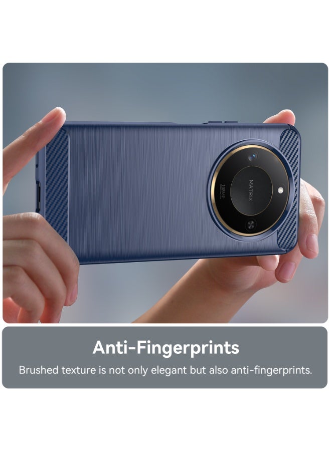 SanHu for Honor X9c Smart 5G Case Cover, High Quality Slim and Lightweight Brushed Comfortable TPU Soft Feel Cell Phone Protective Case for Honor X9c Smart 5G, Blue - Image 5