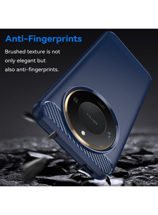 SanHu for Honor X9c Smart 5G Case Cover, High Quality Slim and Lightweight Brushed Comfortable TPU Soft Feel Cell Phone Protective Case for Honor X9c Smart 5G, Blue - Image 3