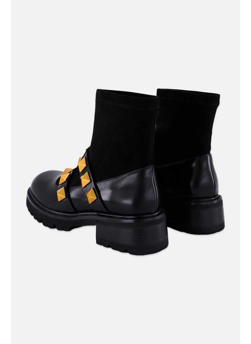 STEVE MADDEN - Women Gerria Slip On Ankle Boots, Black - Image 1