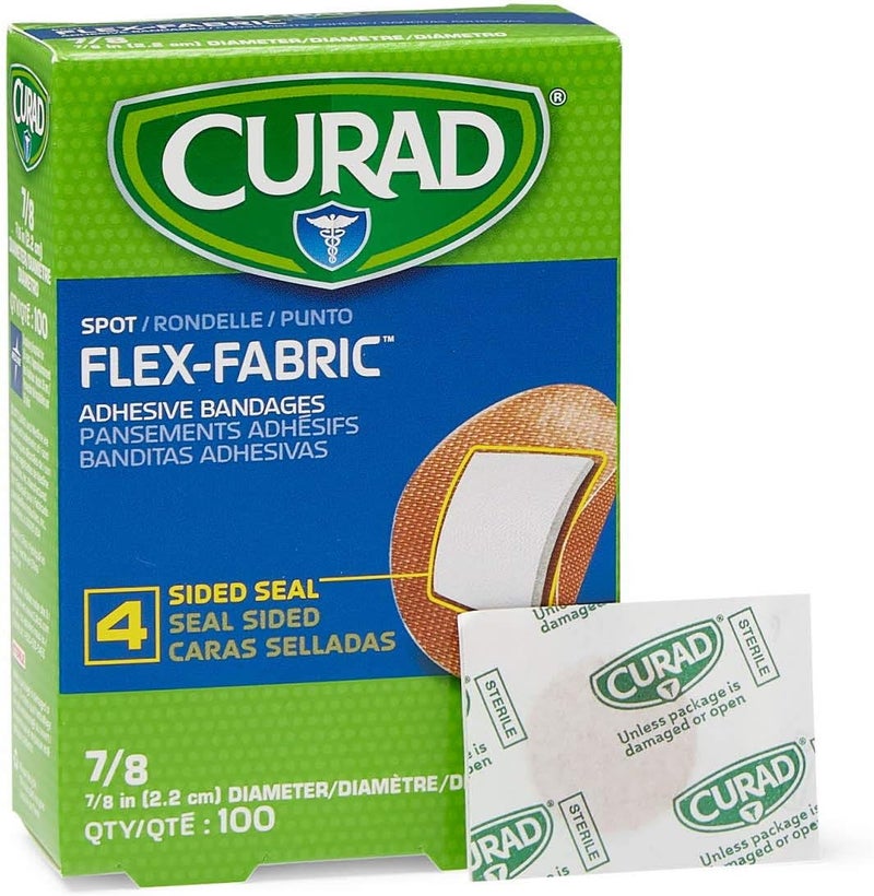Medline Curad Flex Fabric Spot Adhesive Bandages Bandage Diameter is 78 Box of 100 - Image 3