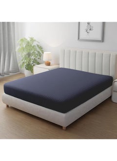 Hotel Linen Klub Striped Microfiber Fitted Sheet Size: King 180 X 200 Cm Ultrasoft Plush Fabric Premium Durable Quality And Deep Pockets For A Perfect Fit Dark Gray  - Image 1