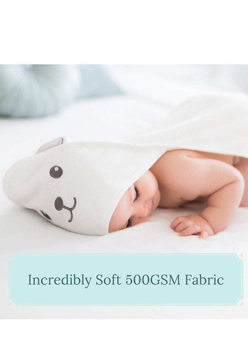 Soft Bath Towel with Bear Ears for Babie, Toddler, Infant - Ultra Absorbent  - Image 4
