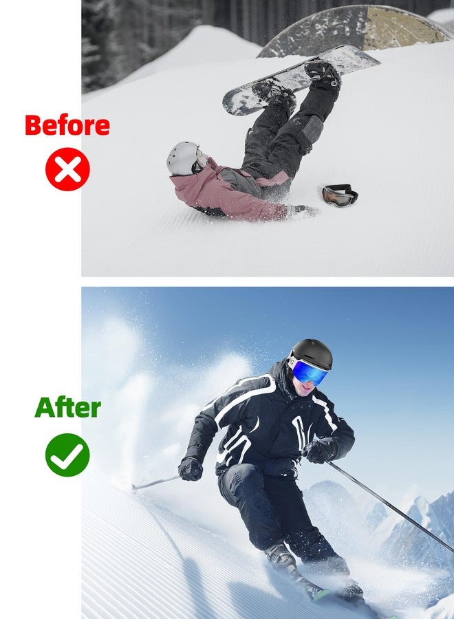 Innerking 2 Pack Goggle Clip Retention System, Ski Helmet Goggle Clip Replacement, Goggle Strap Clip for Winter Sports (Black, 1.97 x 1.18 inches) - Image 5