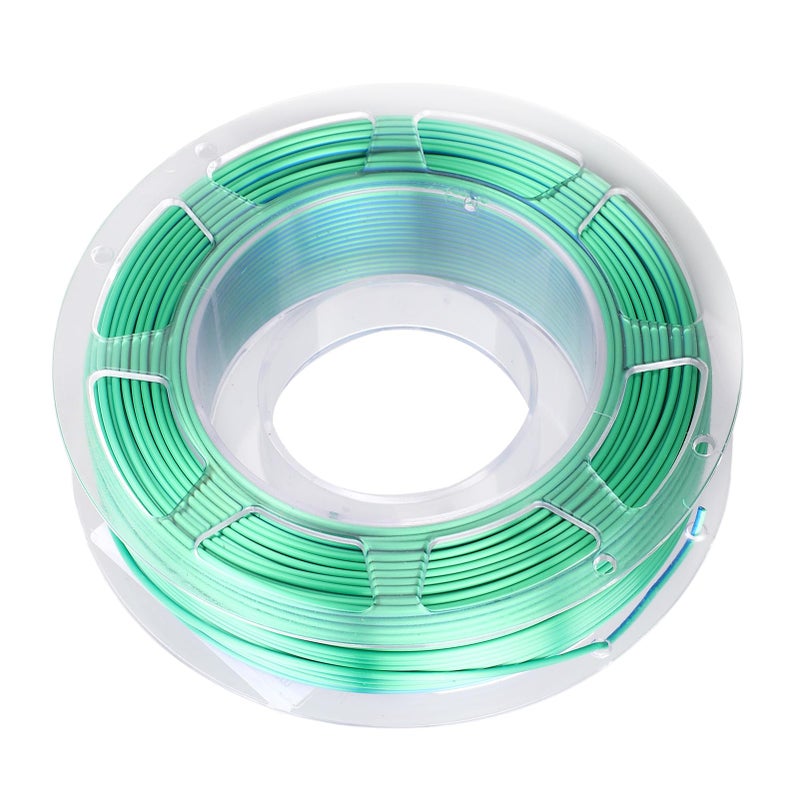 خيوط PLA حريري أزرق مخضر 1.75 مم 200 جرام للحرف اليدوية والزينة بالطباعة ثلاثية الأبعاد - Image 5