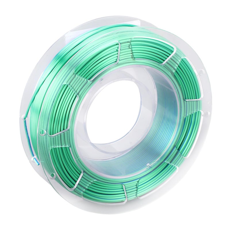 خيوط PLA حريري أزرق مخضر 1.75 مم 200 جرام للحرف اليدوية والزينة بالطباعة ثلاثية الأبعاد - Image 3