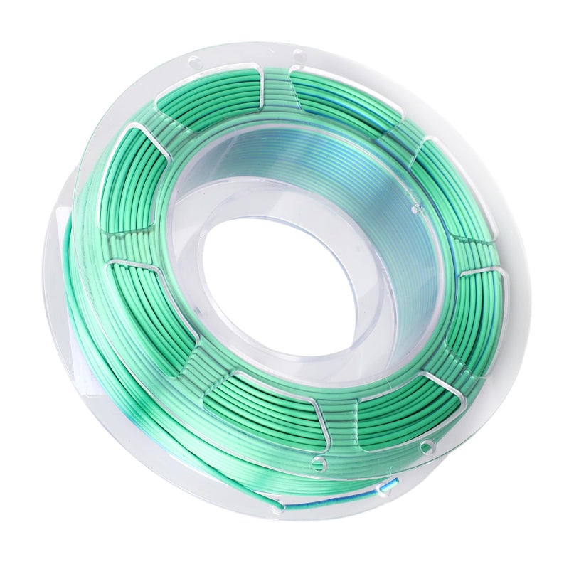 خيوط PLA حريري أزرق مخضر 1.75 مم 200 جرام للحرف اليدوية والزينة بالطباعة ثلاثية الأبعاد - Image 4