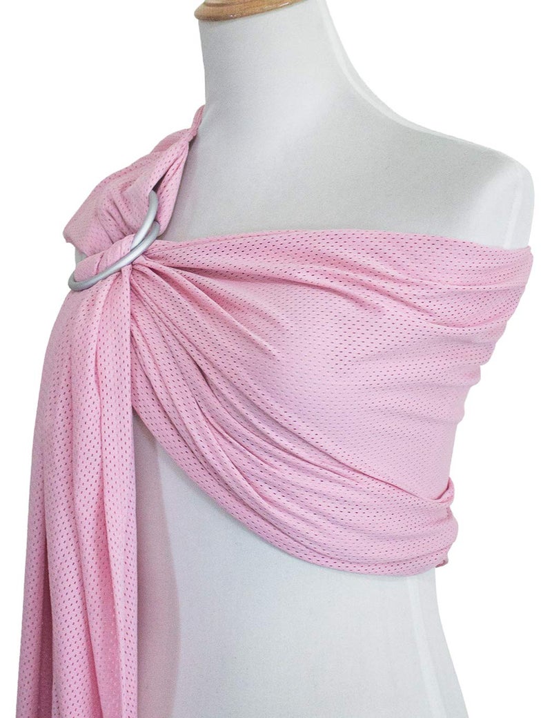 Vlokup Baby Water Ring Sling Carrier | Lightweight Breathable Mesh Baby Wrap for Infant, Newborn, Kids and Toddlers | Perfect for Summer, Swimming, Pool, Beach | Great for Dad Too Pink - Image 4