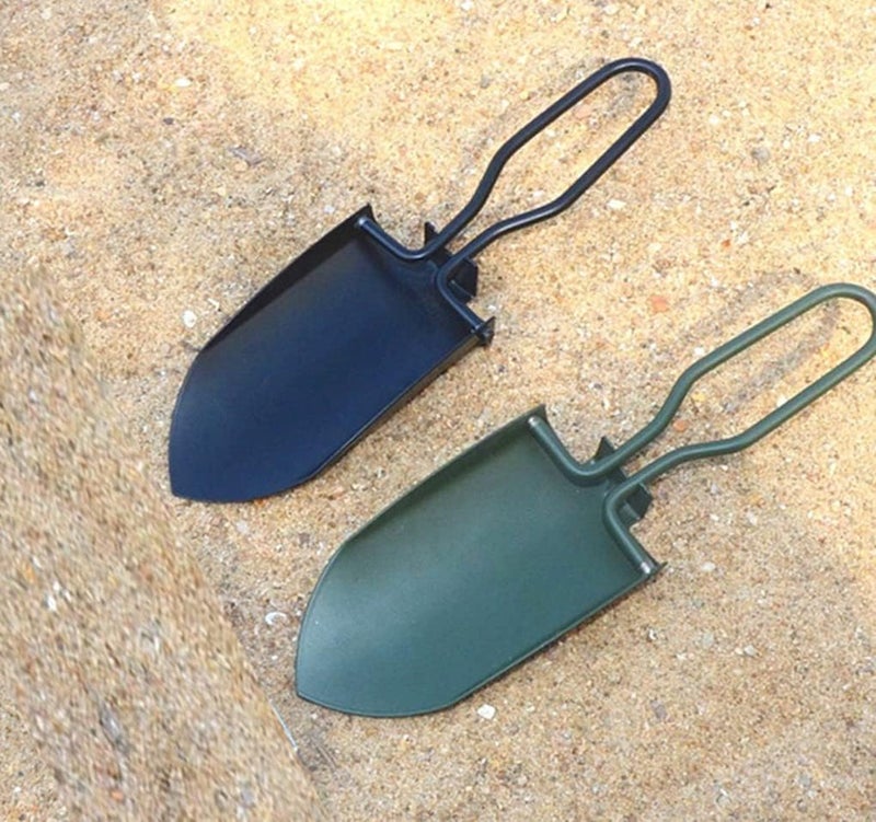 Toasis Garden Trowel Mini Outdoor Foldable Hand Shovel (Black & Olive-2pcs) - Image 1