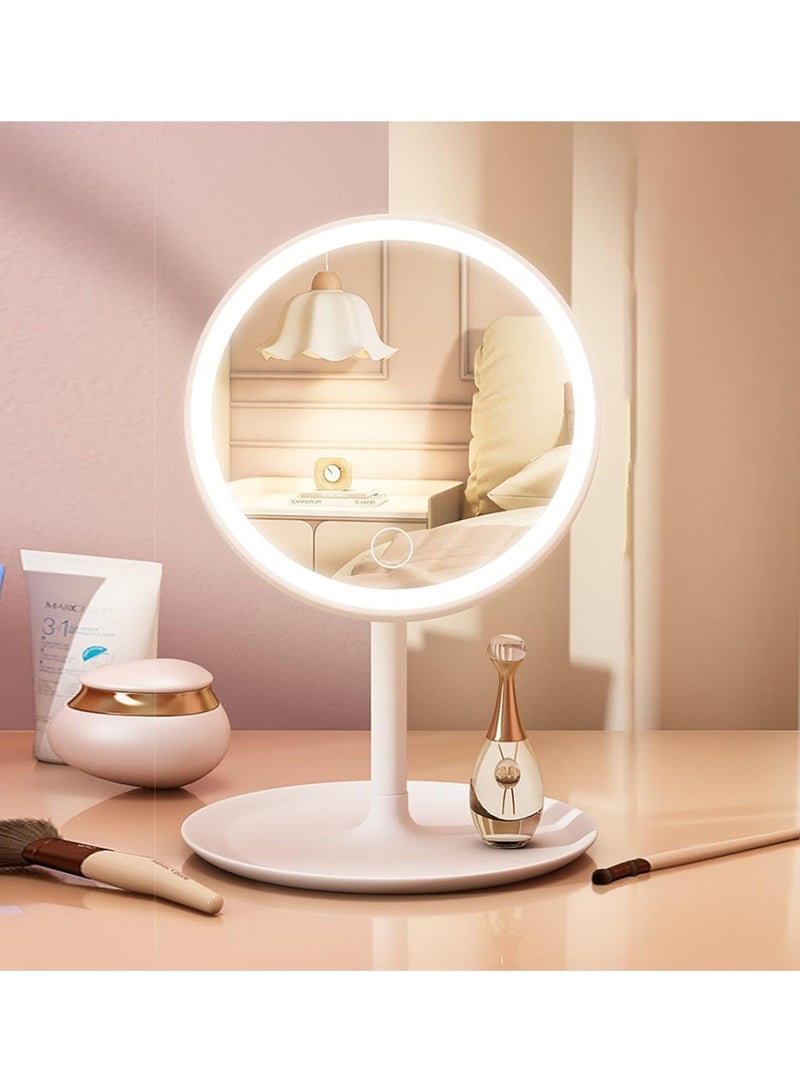 Bincoo Portable Makeup Mirror, Cosmetic Mirror with Light, 3 Lighting Modes, Touch Control, Portable and Foldable Stand, Lighted Makeup Mirror for Travel, Beauty and Vanity Mirror with Light, 2400mAh Rechargeable Battery, Portable LED Makeup Mirror - Image 5