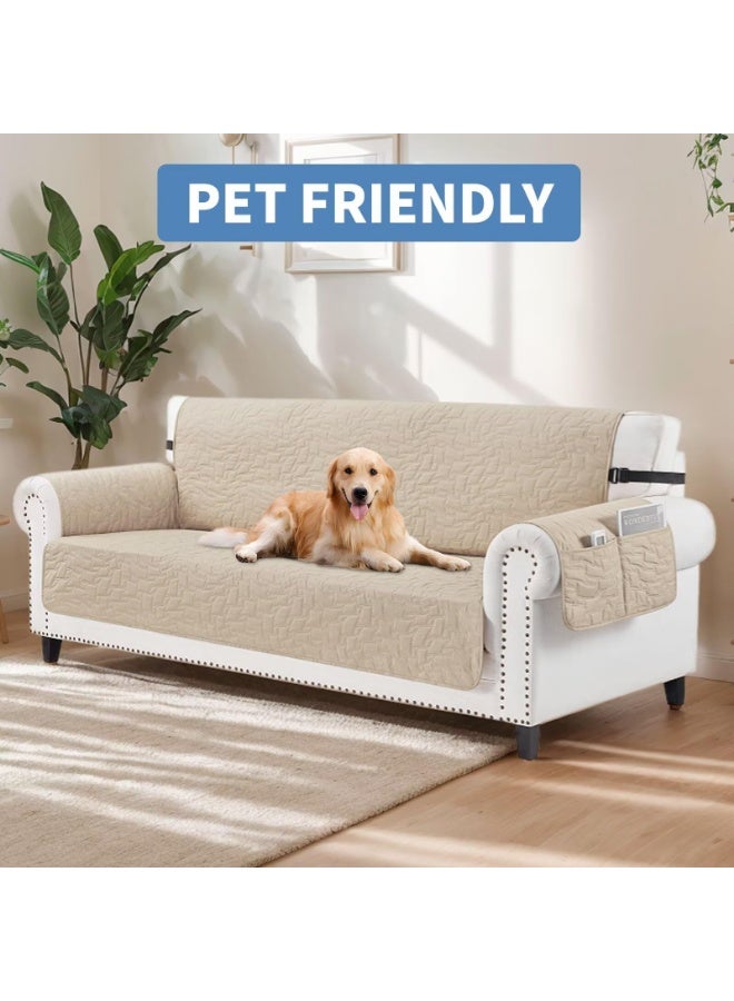 عربست غطاء كرسي استرخاء مقاوم للماء بنسبة 100%، أغطية كراسي استرخاء، غطاء أريكة استرخاء من القماش غير قابل للانزلاق لغرفة المعيشة، لحماية الحيوانات الأليفة والأطفال، قابل للغسل (لون قهوة، كرسي استرخاء 23.6 بوصة) - Image 2