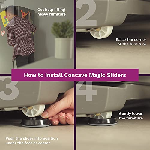 Magic Sliders زلاجات سحرية L P 4600 عبوة 4 2-3/8" قرص مقعر - Image 4