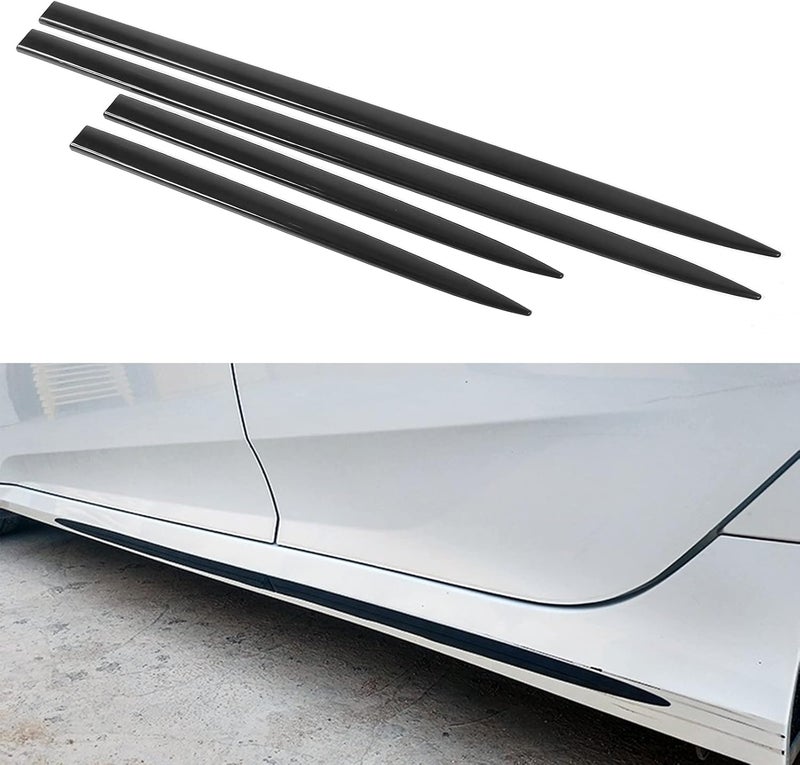 klarako 4PCS Body Side Trim Waterproof Bright Black Universal Door Protector Auto Modification Trim, Automotive Molding Cover Bright Black Universal Door Protector Automotive Molding Trim - Image 4