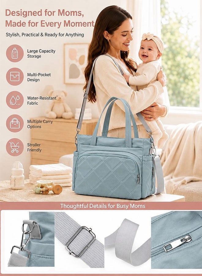 Super ZYouth Baby Diaper Tote Bag, Large Capacity Mommy Bag, Stroller Storage Bag with Insulated Bottle Pockets, Stroller Straps and Multi-Compartment Organizer - Image 4