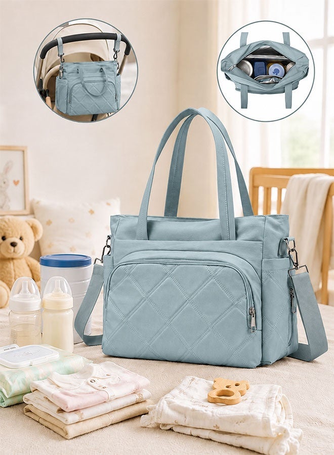 Super ZYouth Baby Diaper Tote Bag, Large Capacity Mommy Bag, Stroller Storage Bag with Insulated Bottle Pockets, Stroller Straps and Multi-Compartment Organizer - Image 1