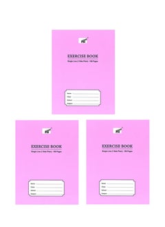 Psi 3-Piece Single Line Exercise Notebook With One Side Plain 100 Pages  - Image 1