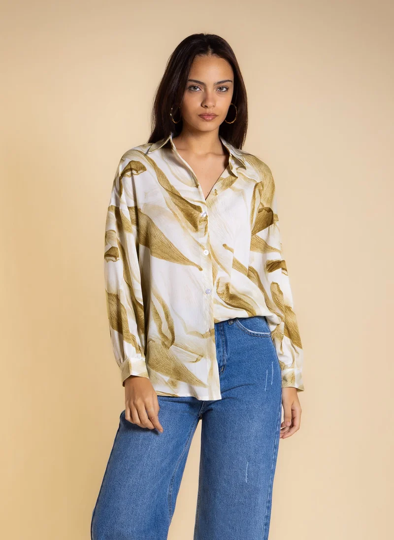 شايبس ABSTRACT PRINT  SHIRT
