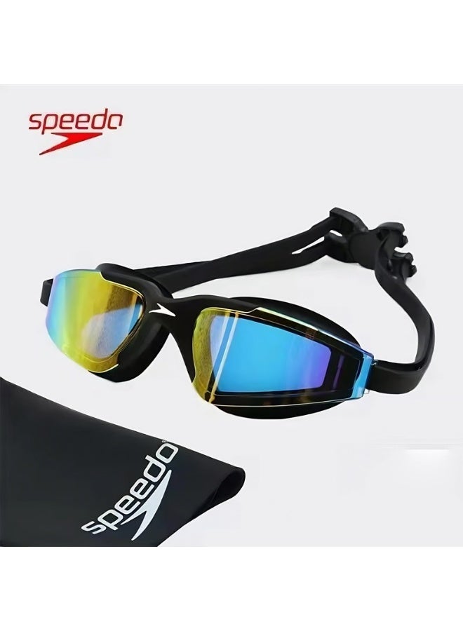 Speedo black swimming goggles + swimming cap two-in-one