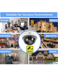 4pc Dummy CCTV Camera with Flashing LED Light and CCTV Sticker Sign, Fake Surveillance Camera Security Indoor Dome Camera with LED Light - pzsku/ZEEE32163C971378CEA5BZ/45/_/1657633864/7e355ab7-9074-4e1c-a1d9-b8f178354d68