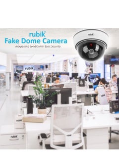 4pc Dummy CCTV Camera with Flashing LED Light and CCTV Sticker Sign, Fake Surveillance Camera Security Indoor Dome Camera with LED Light - pzsku/ZEEE32163C971378CEA5BZ/45/_/1657633864/fa87f879-a8bc-4b60-82b7-26d2772b8a6d