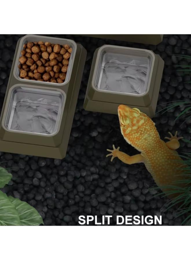 وعاء تغذية وسقاية الزواحف فردي مزدوج - Image 2