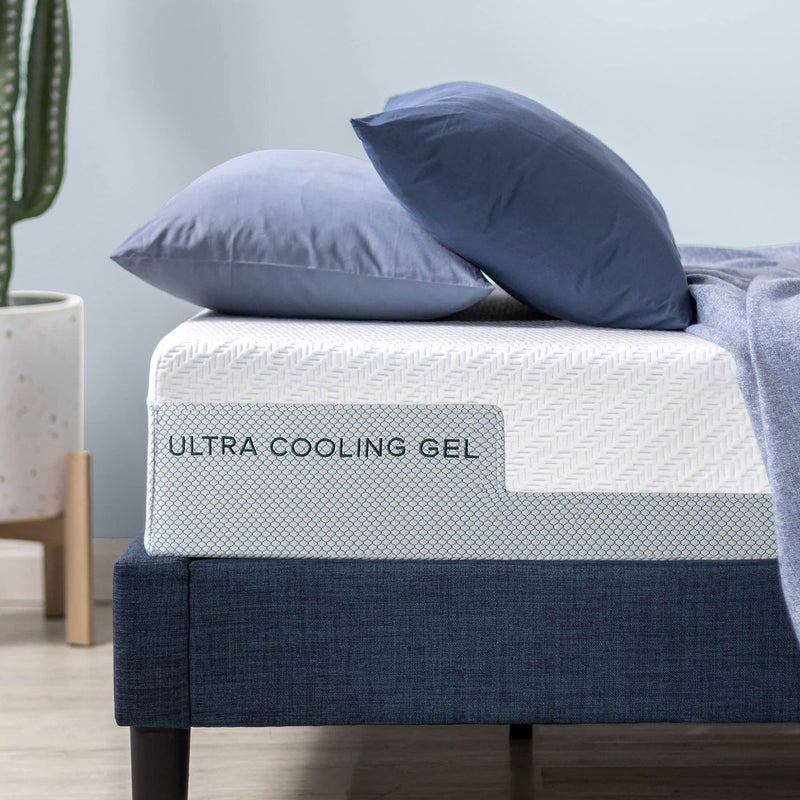 ZINUS 8 Inch Ultra Cooling Gel Memory Foam Mattress Twin CooltoTouch Soft Knit Cover Pressure Relieving CertiPURUS Certified Mattress in A Box AllNew Made in USA