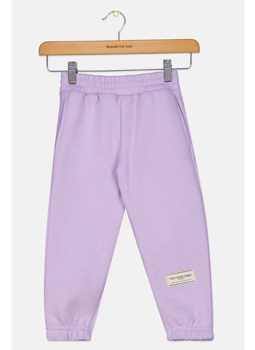 Toddlers Boy Plain Pull On Jogger Pants, Purple