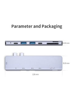 نيبمينينت موزع منافذ 7 في 1 متعدد الاستخدامات بمنافذ USB Type C رمادي  - Image 3