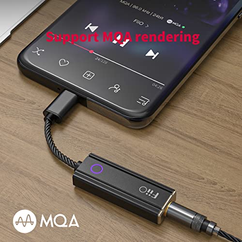 FiiO JadeAudio KA1 Headphone Amps Tiny Amplifier USB DAC High Resolution Lossless for Smartphones/PC/Laptop/Players(Lightning, Black) - Image 4