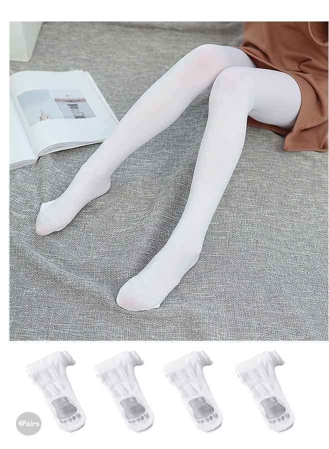 4 Pairs Girls' Ultra Soft Pro Dance socks Ballet Footed Tight Non-slipping Sole 90D  - Image 1