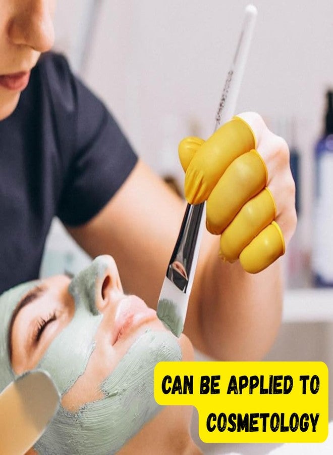 Stylera ESD Anti-Static Finger Cots, Powder-Free, Comfortable Fit 4 Mil Thick Latex Rubber Safety Finger Cots (YELLOW, PACK OF 100 PIECES) - Image 2