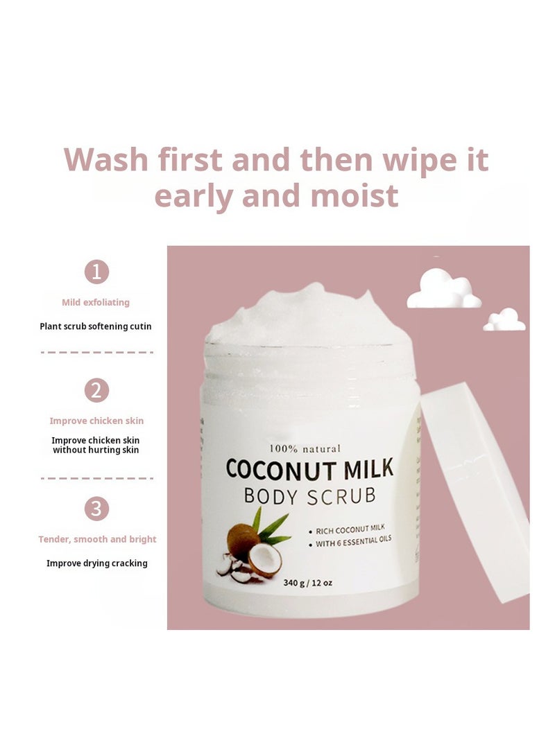 KASTWAVE Exfoliating Coconut Dead Sea Salt Body Scrub, Deeply Moisturizing and Exfoliating Body, Face, Hand, Foot Scrub, Gentle Non-Oily Smooth Body Scrub for Women Girls - 340ml - Image 4