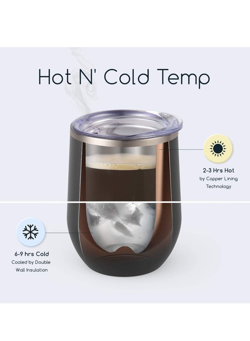 SYOSI Glass Tumbler with Lid Water Cup Coffee Mug Milk Bottle Stainless Steel Stemless, Temperature Control Warmer and Cold Chilled Longer, Double Walled Avacuum, Lead and Rust Free Material - Image 4