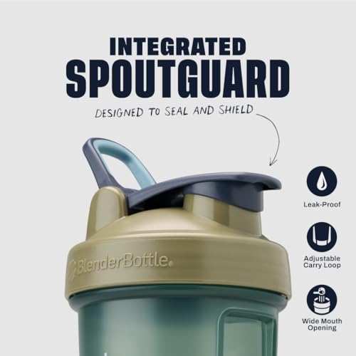 BlenderBottle بليندر بوتل كلاسيك V2 شاكر بوتل مثالي لمخفوقات البروتين وما قبل التمرين، 28oz، لون تان كامل - Image 2