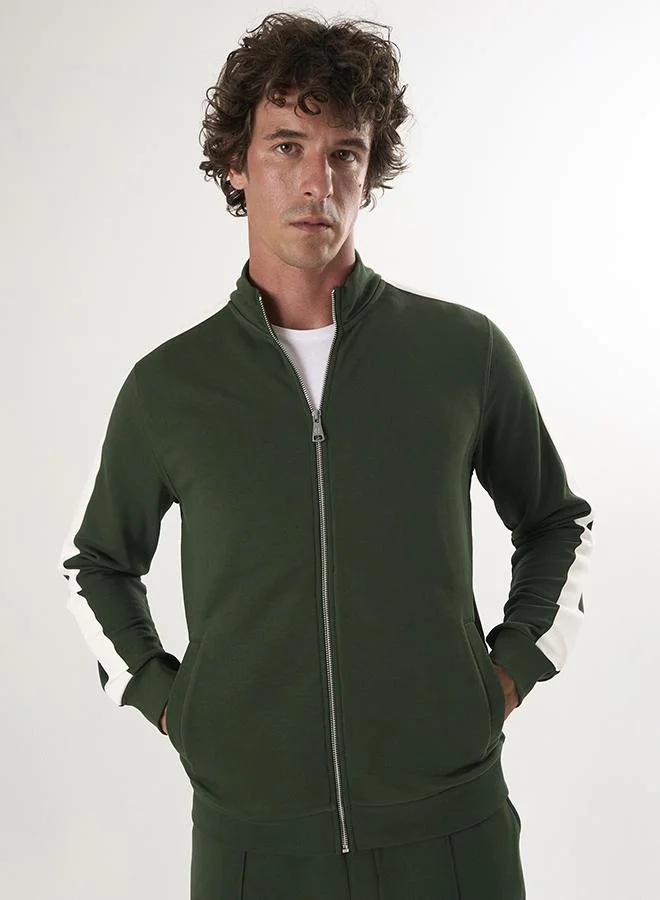 High collar full zip Sweatshirt