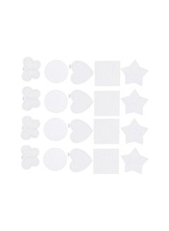 50 Pcs Clear Plastic Mesh Canvas Plastic Sheets Needlepoint Embroidery Canvas for Cross Stitch Art Craft Heart Square Pentagram Round Butterfly