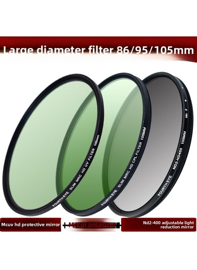 Generic - SLR Camera Filter 86/95/105mm ND2-400 Adjustable Dimmer CPL Polarizer V Protective Mirror-Color:95mm-mccpl Polarizer - Image 1