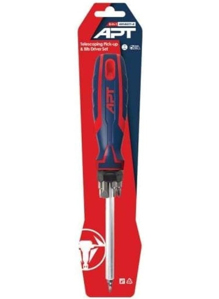 APT XT AH145377-8 Telescopic Pick Up Screwdriver and Bits Driver Set Blister 8.0 Kit