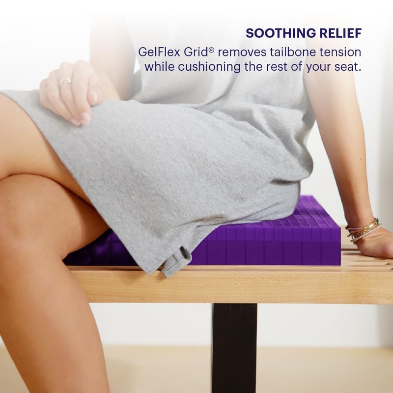Purple Double Seat Cushion | Pressure Reducing Grid Designed for Ultimate Comfort | Designed for Office Chairs | Made in The USA - Image 5