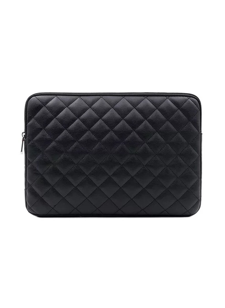 Generic - 15.6 Inch Laptop Sleeve - Shockproof Laptop Sleeve - Laptop Shirt - Black Leather - Image 1